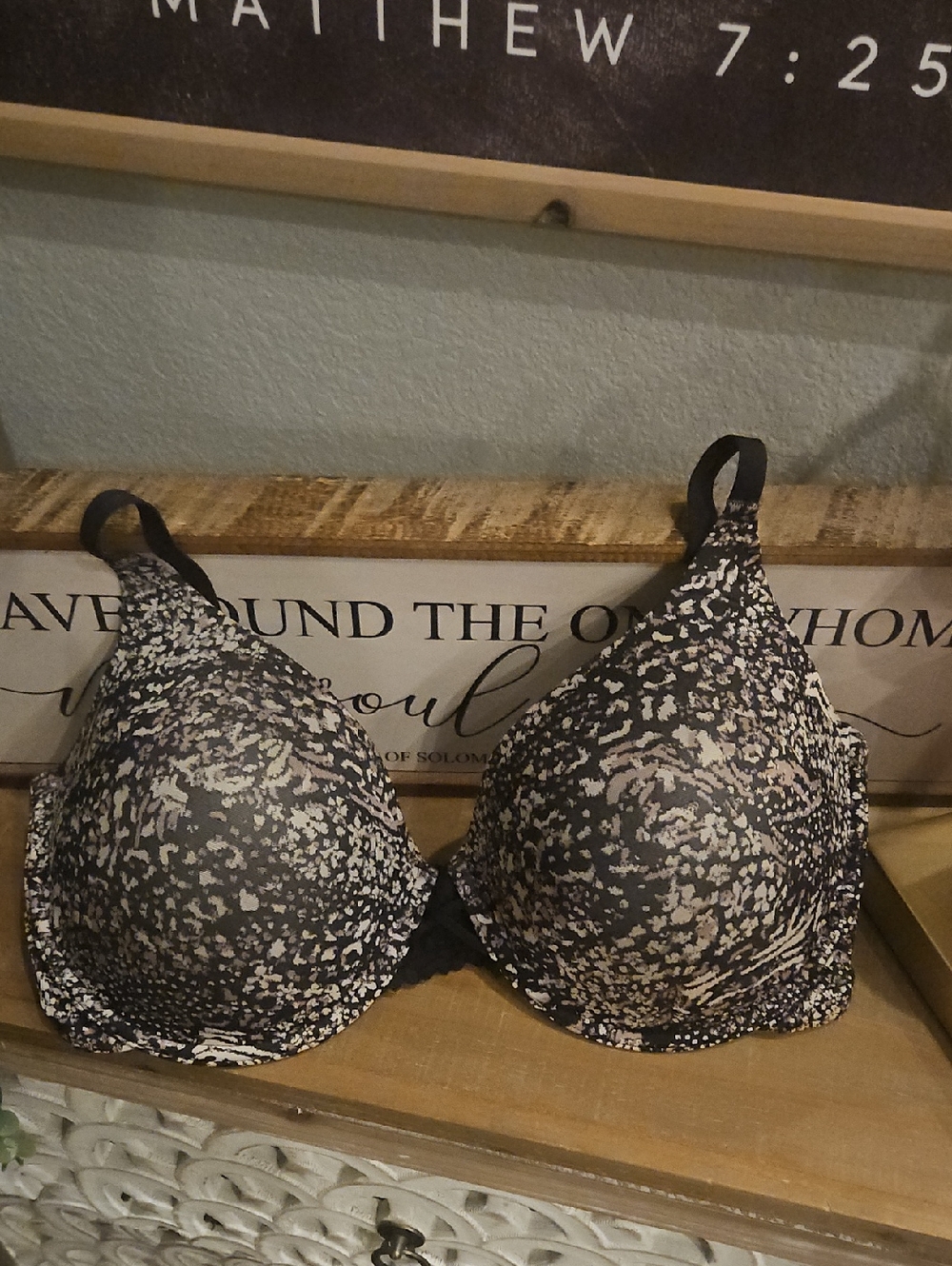 Maidenform Black Patterned Bra